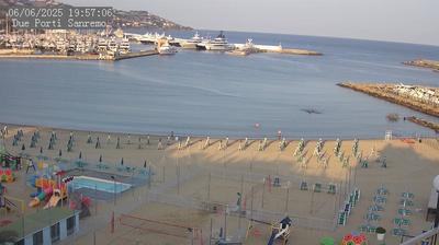 Preview delle webcam di Sanremo: Vista della spiaggia di - e della marina di Portosole