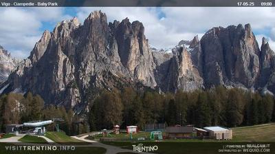 immagine della webcam nei dintorni di Canazei: webcam Vigo Ciampedie