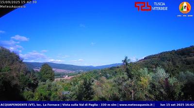 immagine della webcam nei dintorni di Castell'Azzara: webcam Acquapendente