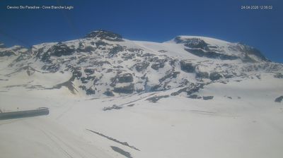 immagine della webcam nei dintorni di Champoluc: webcam Cervinia Cime Bianche Laghi