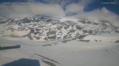 immagine della webcam nei dintorni di Chamois: webcam Cervinia Cime Bianche Laghi