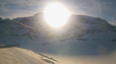 immagine della webcam nei dintorni di Saint Barthelemy: webcam Cervinia Cime Bianche Laghi