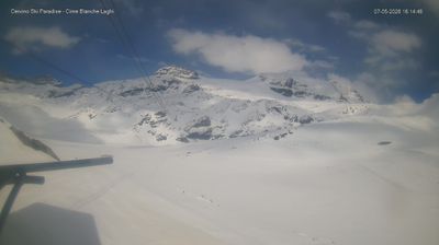 immagine della webcam nei dintorni di Staffal: webcam Cervinia Cime Bianche Laghi