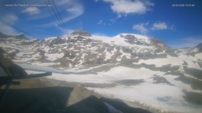 immagine della webcam nei dintorni di Champoluc: webcam Cervinia Cime Bianche Laghi