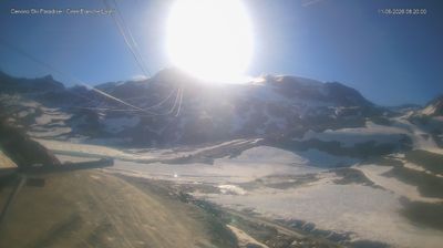 immagine della webcam nei dintorni di Chamois: webcam Cervinia Cime Bianche Laghi