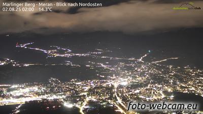 Preview delle webcam di Merano: Marlinger Berg - Blick nach Nordosten