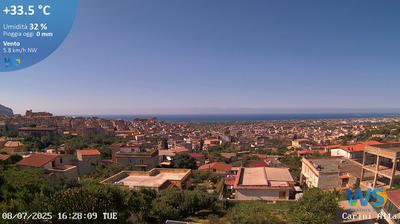 immagine della webcam nei dintorni di Palermo: webcam Carini