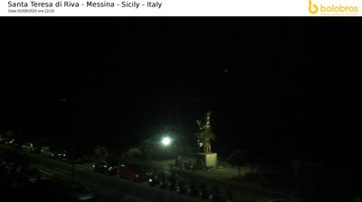 immagine della webcam nei dintorni di Reggio Aeroporto dello Stretto: webcam Santa Teresa di Riva