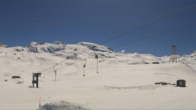 immagine della webcam nei dintorni di Capanna Margherita: webcam Cervinia Plan Maison