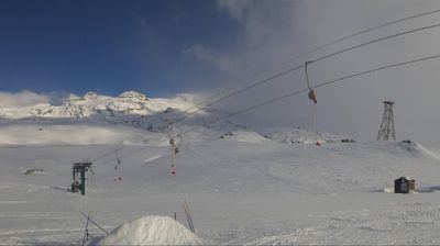 immagine della webcam nei dintorni di Cervinia Plateau Rosa: webcam Cervinia Plan Maison
