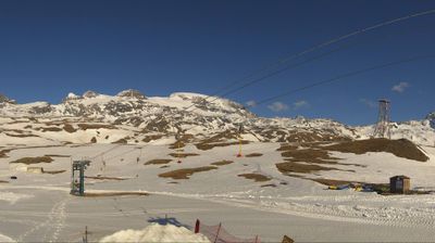 immagine della webcam nei dintorni di Capanna Margherita: webcam Cervinia Plan Maison