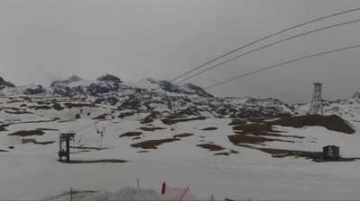 immagine della webcam nei dintorni di Cervinia Plateau Rosa: webcam Cervinia Plan Maison