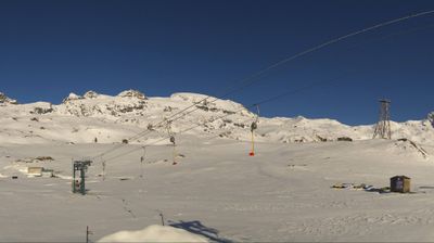 immagine della webcam nei dintorni di Valtournenche Colle Superiore: webcam Cervinia Plan Maison