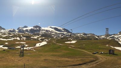 immagine della webcam nei dintorni di Cervinia Plateau Rosa: webcam Cervinia Plan Maison