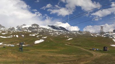 immagine della webcam nei dintorni di Capanna Margherita: webcam Cervinia Plan Maison