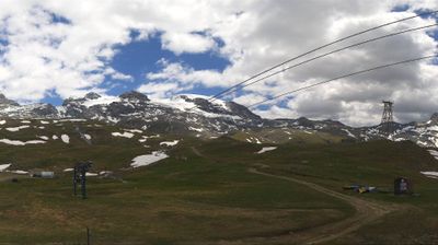 immagine della webcam nei dintorni di Cervinia Plateau Rosa: webcam Cervinia Plan Maison