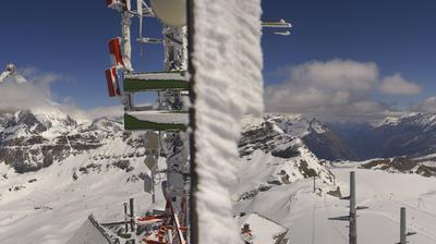 immagine della webcam nei dintorni di Capanna Margherita: webcam Cervinia Plateau Rosa