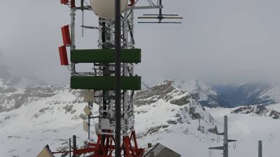immagine della webcam nei dintorni di Breuil-Cervinia: webcam Cervinia Plateau Rosa