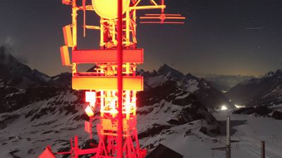 immagine della webcam nei dintorni di Cervinia Plan Maison: webcam Cervinia Plateau Rosa