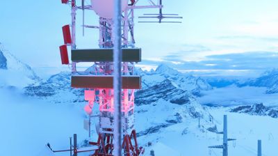 immagine della webcam nei dintorni di Chamois: webcam Cervinia Plateau Rosa