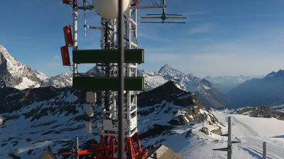 immagine della webcam nei dintorni di Saint Barthelemy: webcam Cervinia Plateau Rosa