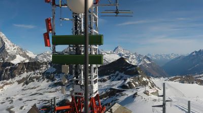 immagine della webcam nei dintorni di Ayas: webcam Cervinia Plateau Rosa
