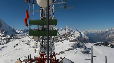 immagine della webcam nei dintorni di Breuil-Cervinia: webcam Cervinia Plateau Rosa