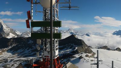 immagine della webcam nei dintorni di Ayas: webcam Cervinia Plateau Rosa