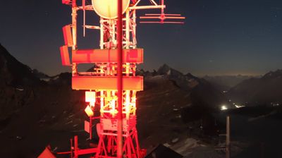 immagine della webcam nei dintorni di Cervinia: webcam Cervinia Plateau Rosa