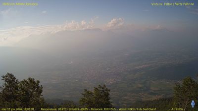 immagine della webcam nei dintorni di Passo Brocon: webcam Feltre