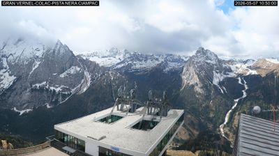 immagine della webcam nei dintorni di Santa Cristina Valgardena Ski: webcam Penia di Canazei