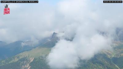 Preview delle webcam di Campitello di Fassa: Sella Pass - Col Rodella a Parte - Langkofel - Sasso Pordoi