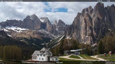 Preview delle webcam di San Giovanni di Fassa: Rosengarten group - Vajolet Towers