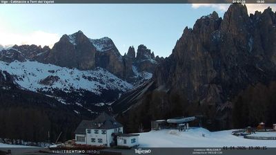 immagine della webcam nei dintorni di Ski Area Alpe Lusia: webcam Vigo Ciampedie