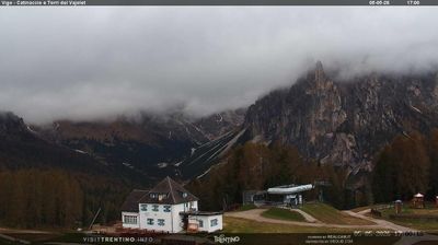 immagine della webcam nei dintorni di Ski Area Alpe Lusia: webcam Vigo Ciampedie