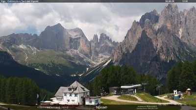 immagine della webcam nei dintorni di Passo San Pellegrino: webcam Vigo Ciampedie