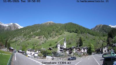 immagine della webcam nei dintorni di Campertogno: webcam Carcoforo
