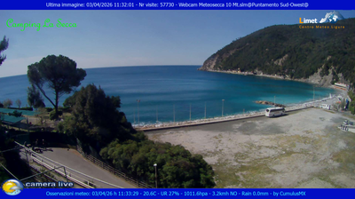 immagine della webcam nei dintorni di Sestri Levante: webcam Moneglia