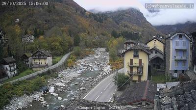 immagine della webcam nei dintorni di Bielmonte: webcam Campertogno
