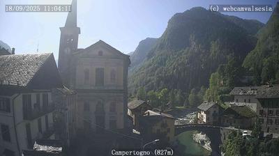 immagine della webcam nei dintorni di Rifugio Boffalora Ticino: webcam Campertogno