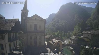 immagine della webcam nei dintorni di Rifugio Boffalora Ticino: webcam Campertogno