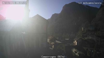 immagine della webcam nei dintorni di Rifugio Boffalora Ticino: webcam Campertogno
