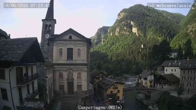 immagine della webcam nei dintorni di Capanna Margherita: webcam Campertogno