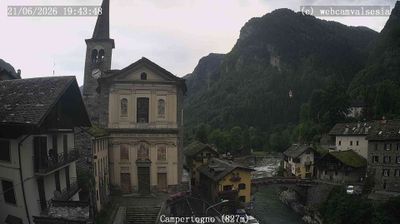 immagine della webcam nei dintorni di Alpe di Mera: webcam Campertogno