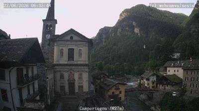 immagine della webcam nei dintorni di Gressoney-la-Trinitè: webcam Campertogno
