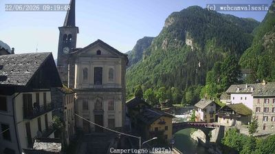 immagine della webcam nei dintorni di Gressoney-la-Trinitè: webcam Campertogno