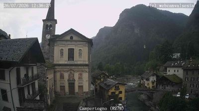 immagine della webcam nei dintorni di Varallo: webcam Campertogno