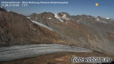 Preview delle webcam di Maso Corto: Hintereisferner - Blick Richtung Hintere Hintereisspitze