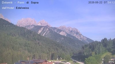 immagine della webcam nei dintorni di San Pietro di Cadore: webcam Forni di Sopra