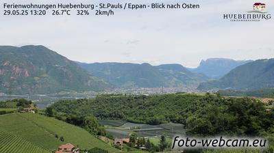 immagine della webcam nei dintorni di Bolzano Dolomiti: webcam Appiano sulla Strada del Vino